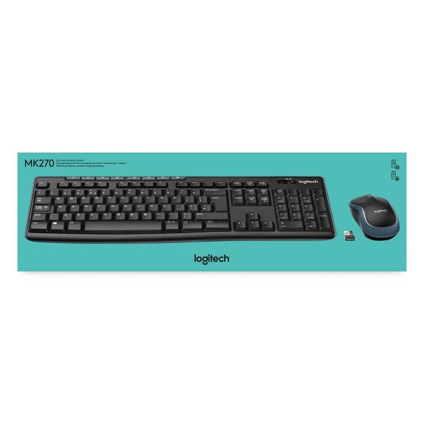 Logitech Wireless Combo MK270 Betrouwbare draadloze combinatie (920-004524)