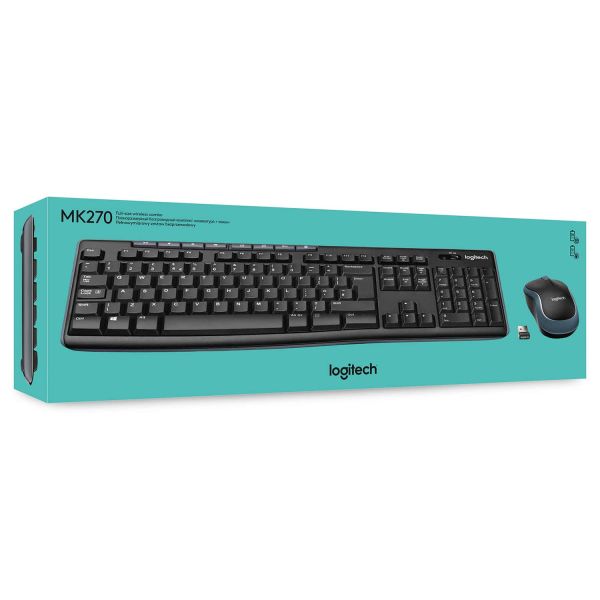 Logitech Wireless Combo MK270 Betrouwbare draadloze combinatie (920-004524)
