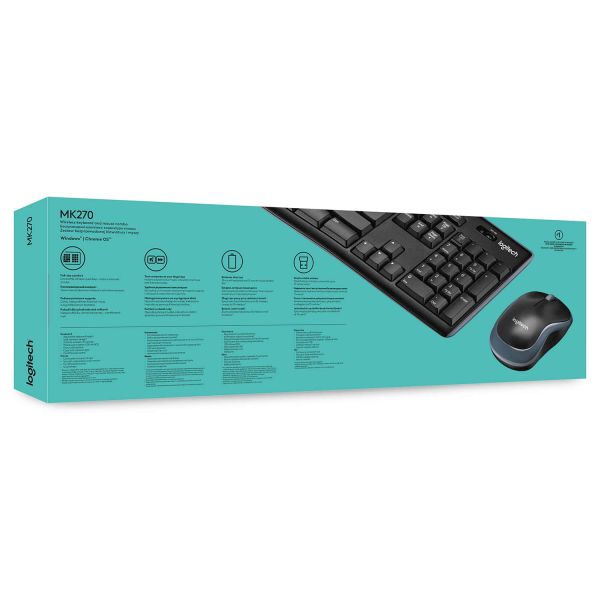 Logitech Wireless Combo MK270 Betrouwbare draadloze combinatie (920-004524)