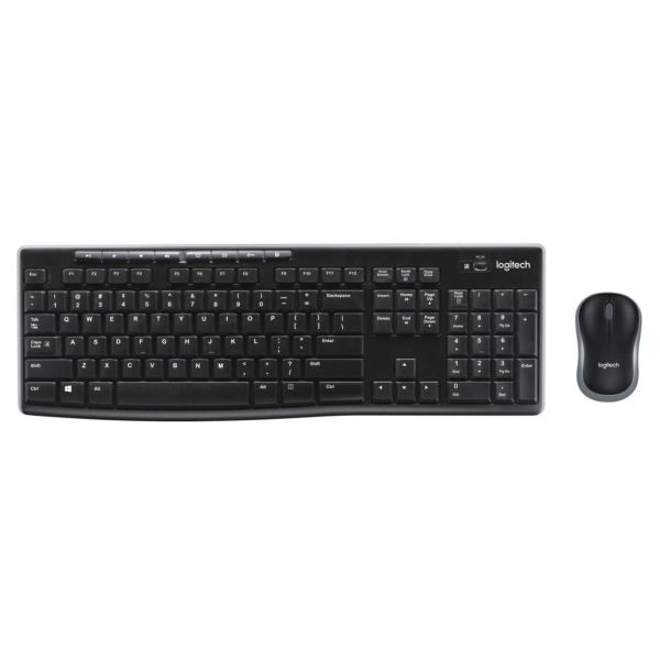 Logitech Wireless Combo MK270 toetsenbord Inclusief muis RF Draadloos QWERTY Scandinavisch Zwart (920-004535)