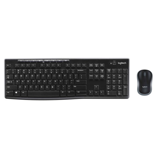 Logitech Wireless Combo MK270 toetsenbord Inclusief muis RF Draadloos QWERTY Scandinavisch Zwart (920-004535) Logitech Wireless Combo MK270 toetsenbord Inclusief muis RF Draadloos QWERTY Scandinavisch Zwart (920-004535)