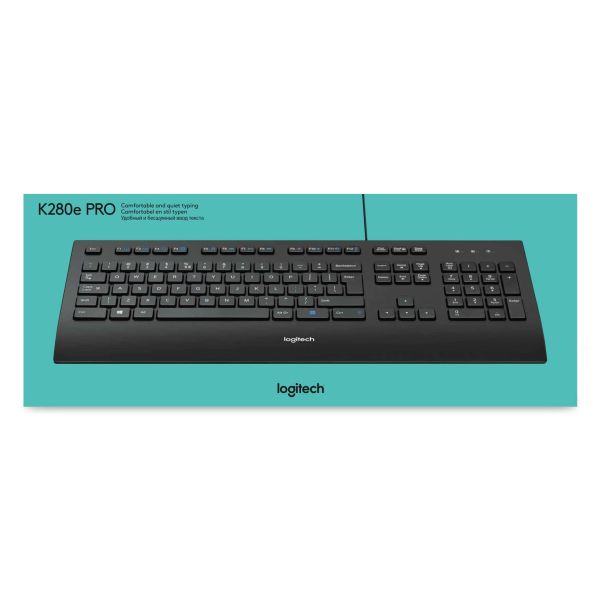 Logitech K280E Pro f/ Business toetsenbord USB QWERTY US International Zwart (920-005217)