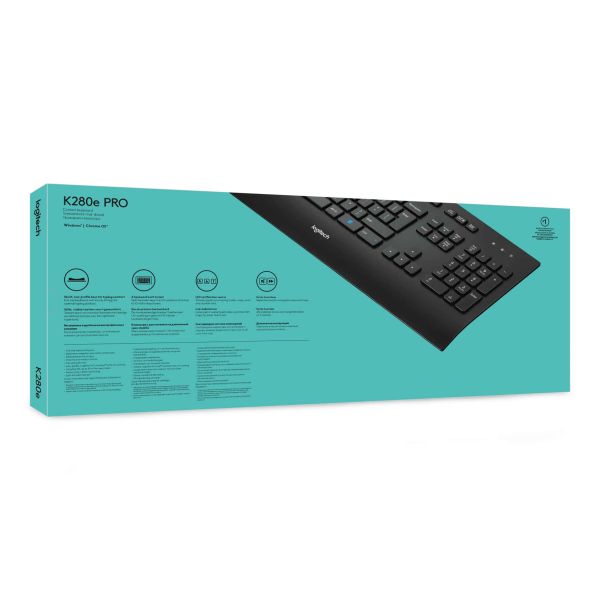 Logitech K280E Pro f/ Business toetsenbord USB QWERTY US International Zwart (920-005217)