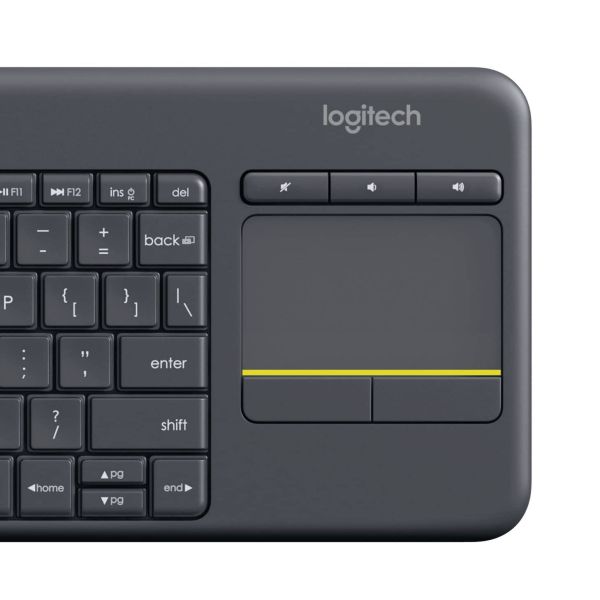 Logitech Wireless Touch Keyboard K400 Plus HTPC-toetsenbord voor tv's met pc-aansluiting (920-007131)