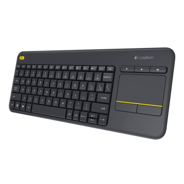 Logitech K400 Plus Tv toetsenbord RF Draadloos QWERTY Scandinavisch Zwart (920-007141)