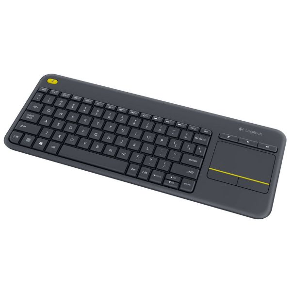 Logitech K400 Plus Tv toetsenbord RF Draadloos QWERTY Scandinavisch Zwart (920-007141)