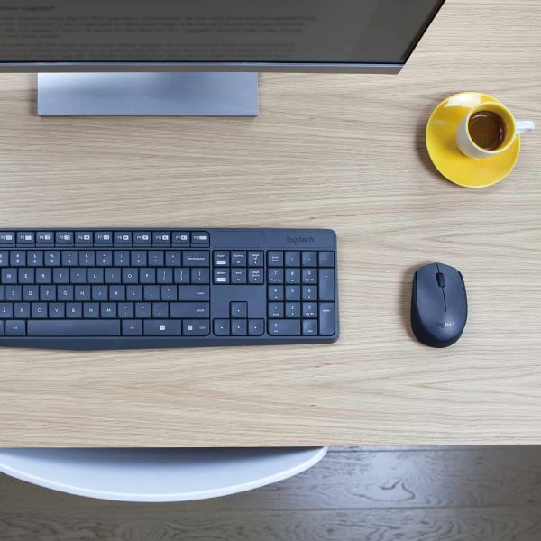Logitech MK235 Wireless Keyboard and Mouse Combo Normaal formaat. Duurzaam. Eenvoudig. (920-007911)