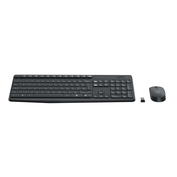 Logitech MK235 toetsenbord Inclusief muis USB QWERTY US International Grijs (920-007931)