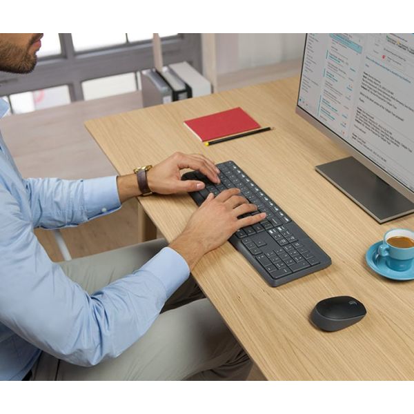 Logitech MK235 toetsenbord Inclusief muis USB QWERTY US International Grijs (920-007931)