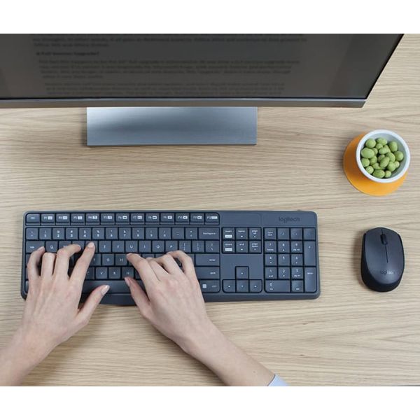 Logitech MK235 toetsenbord Inclusief muis USB QWERTY US International Grijs (920-007931)