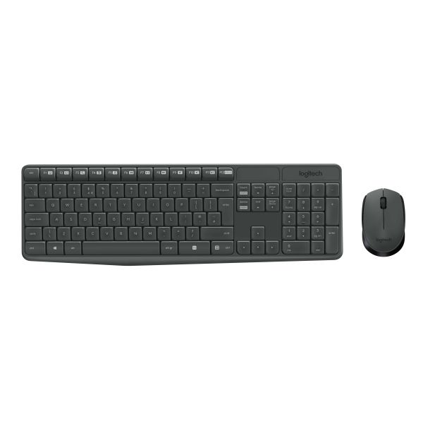 Logitech MK235 toetsenbord Inclusief muis USB QWERTY US International Grijs (920-007931)