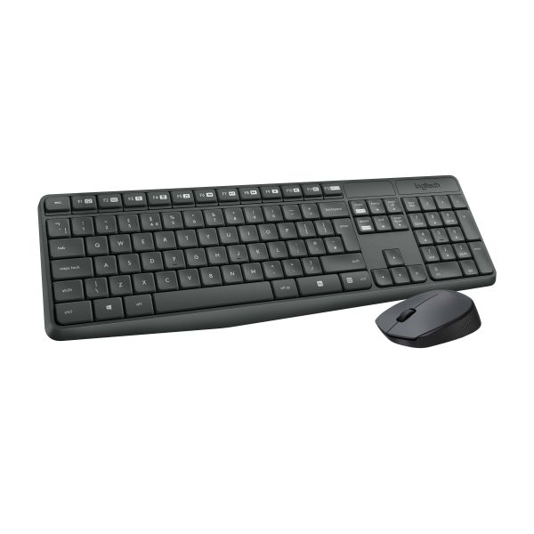 Logitech MK235 toetsenbord Inclusief muis USB QWERTY US International Grijs (920-007931)