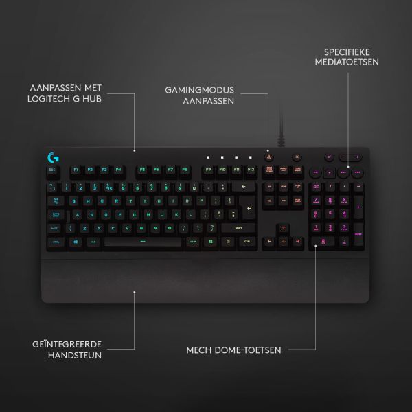 Logitech G G213 Prodigy toetsenbord USB QWERTY Engels Zwart (920-008093)