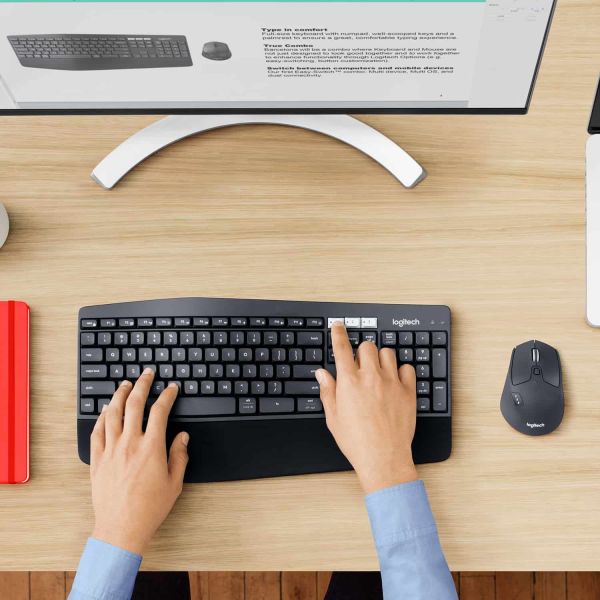 Logitech MK850 Performance toetsenbord Inclusief muis RF-draadloos + Bluetooth QWERTY Amerikaans Engels Zwart (920-008226)