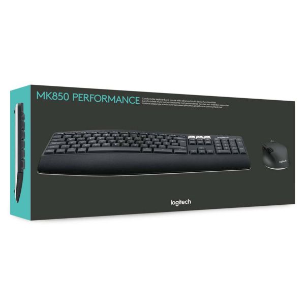 Logitech MK850 Performance toetsenbord Inclusief muis RF-draadloos + Bluetooth QWERTY Amerikaans Engels Zwart (920-008226)