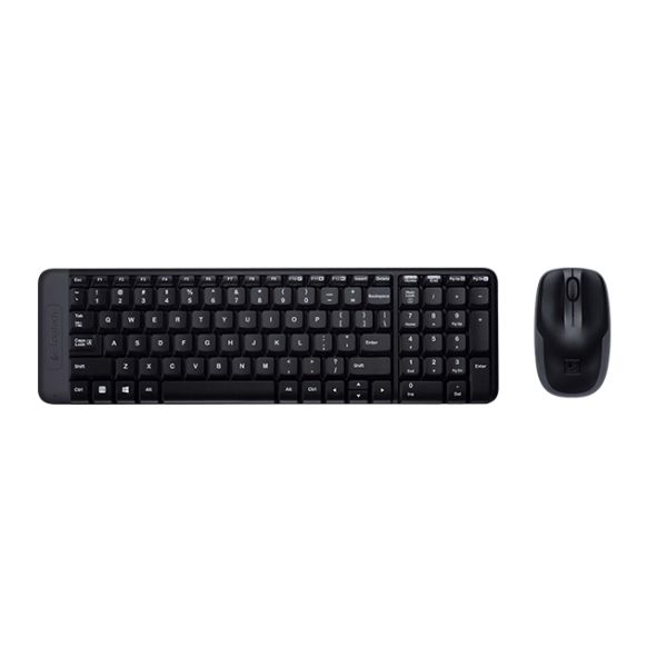Logitech Wireless Combo MK220 toetsenbord Inclusief muis USB Frans Zwart (920-008318)