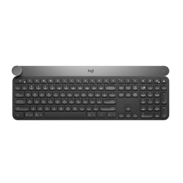 Logitech Craft Advanced keyboard with creative input dial toetsenbord RF-draadloos + Bluetooth QWERTY Engels Zwart, Grijs (920-008504)