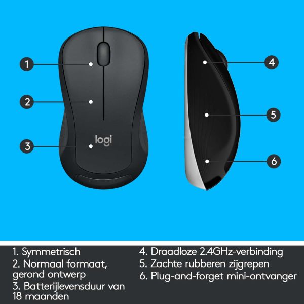 Logitech Advanced MK540 toetsenbord Inclusief muis USB QWERTY US International Zwart, Wit (920-008685)