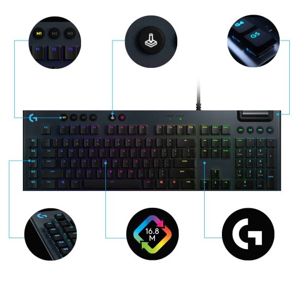 Logitech G G815 toetsenbord USB QWERTY Engels Koolstof (920-008992)
