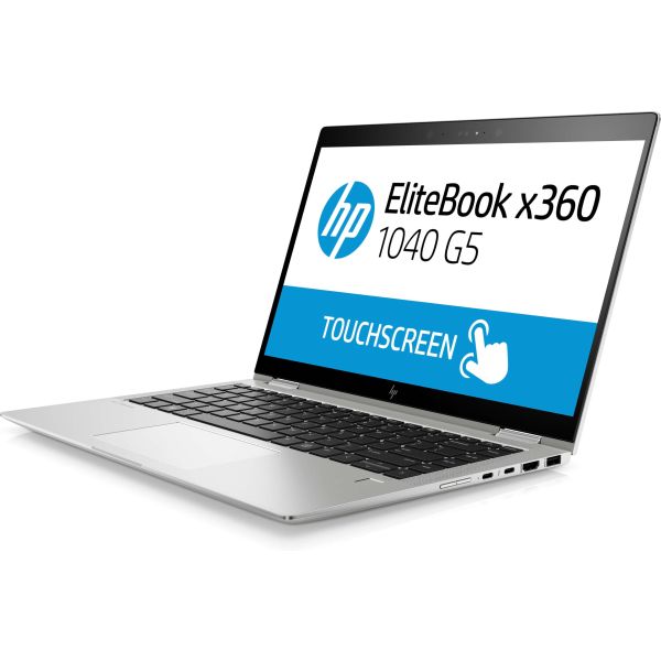 HP EliteBook x360 1040 G5 Intel® Core™ i5 i5-8250U Hybride (2-in-1) 35,6 cm (14") Touchscreen Full HD 8 GB DDR4-SDRAM 256 GB SSD Wi-Fi 5 (802.11ac) Windows 10 Pro Zwart, Zilver (58D0XA0)