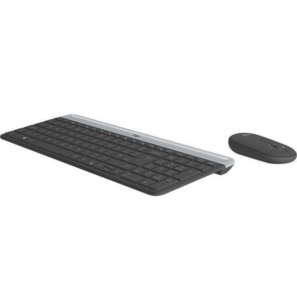 Logitech MK470 toetsenbord Inclusief muis RF Draadloos QWERTY Scandinavisch Grafiet (920-009200)