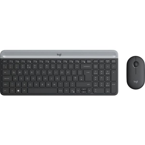 Logitech MK470 toetsenbord Inclusief muis RF Draadloos QWERTY Scandinavisch Grafiet (920-009200)