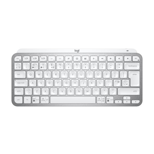 Logitech MX Keys Mini - Tastatur - hinterleuchtet - Bluetooth - QWERTY - GB - Pale Gray (920-010496)