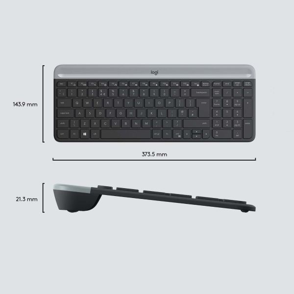 Logitech MK470 toetsenbord Inclusief muis Universeel RF Draadloos QWERTY US International Grafiet (920-009204)