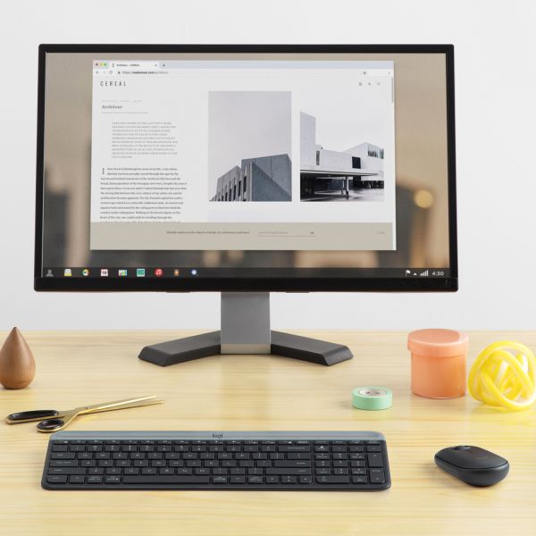 Logitech MK470 toetsenbord Inclusief muis Universeel RF Draadloos QWERTY US International Grafiet (920-009204)