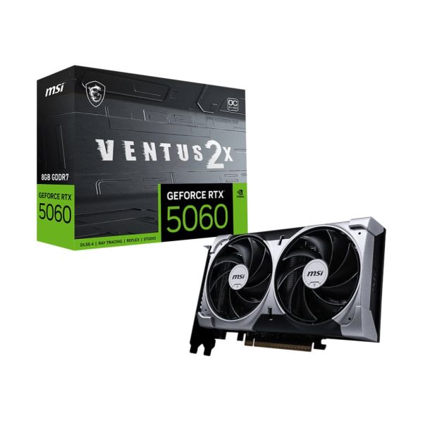 MSI GeForce RTX 5060 8G VENTUS 2X OC NVIDIA 8 GB GDDR7 (GEFORCE RTX 5060 8G VENTUS 2X OC)
