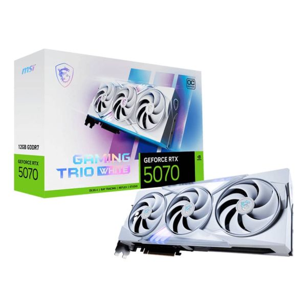 MSI GAMING GeForce RTX 5070 12G TRIO OC WHITE NVIDIA 12 GB GDDR7 (RTX 5070 12G GAMING TRIO OC WHITE)