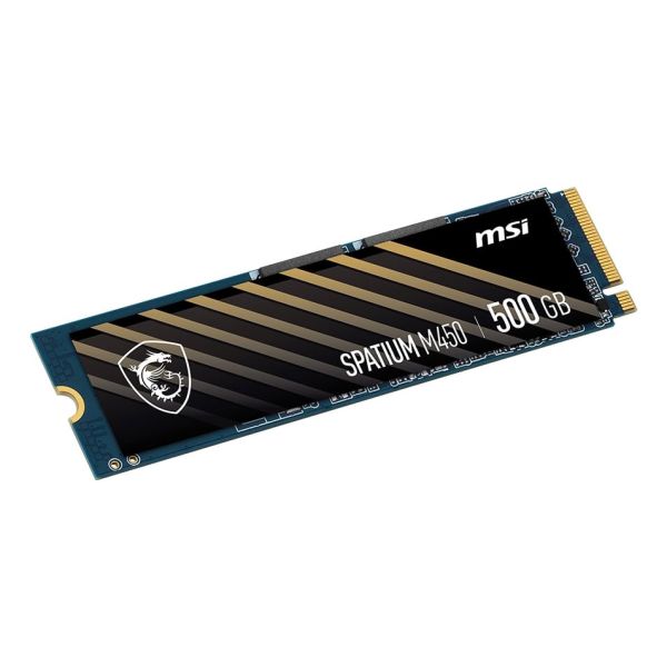 MSI Spatium M450 PCIe 4.0 NVMe M.2 500GB PCI Express 4.0 3D NAND (S78-440K220-P83)