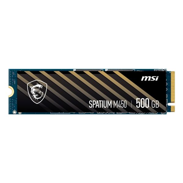 MSI Spatium M450 PCIe 4.0 NVMe M.2 500GB PCI Express 4.0 3D NAND (S78-440K220-P83)