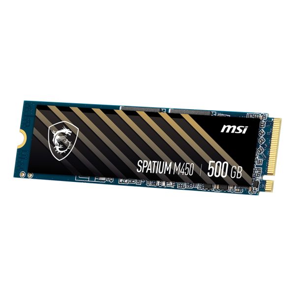 MSI Spatium M450 PCIe 4.0 NVMe M.2 500GB V1 PCI Express 4.0 3D NAND (S78-440K380-P83)