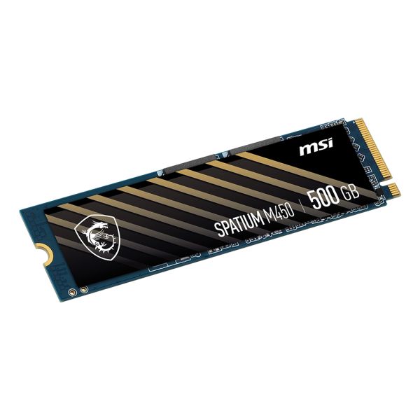 MSI Spatium M450 PCIe 4.0 NVMe M.2 500GB V1 PCI Express 4.0 3D NAND (S78-440K380-P83)