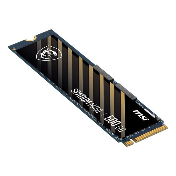 MSI Spatium M450 PCIe 4.0 NVMe M.2 500GB V1 PCI Express 4.0 3D NAND (S78-440K380-P83)
