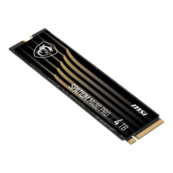 MSI SPATIUM M480 PRO PCIE 4.0 NVME M.2 4TB internal solid state drive PCI Express 4.0 3D NAND (S78-440R050-P83)
