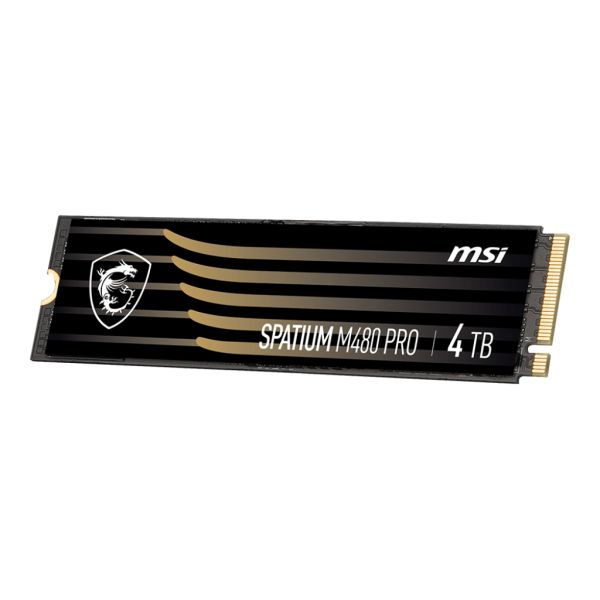 MSI SPATIUM M480 PRO PCIE 4.0 NVME M.2 4TB internal solid state drive PCI Express 4.0 3D NAND (S78-440R050-P83)