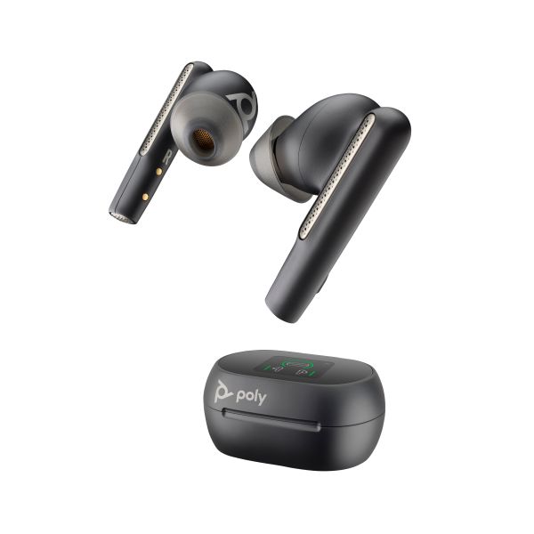 Poly Voyager Free 60+ UC M Carbon Black Earbuds + BT700 USB-C-adapter + oplaadcase met touchscreen (216066-02)