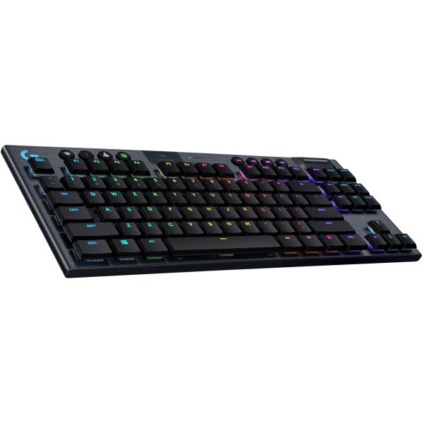 Logitech G915 TKL Tenkeyless LIGHTSPEED Wireless RGB Mechanical Gaming Keyboard  - GL Tactile - CARBON - US (920-009503)