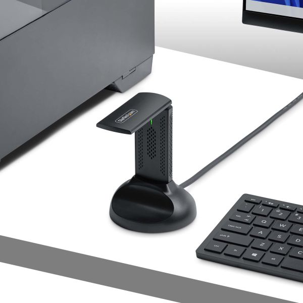 StarTech.com Wi-Fi 6E USB Adapter/Dongle, Voor Desktop/Laptop PC, Wireless NIC met Uitklapbare Antenne, WiFi Adapter Ondersteunt 802.11 b/g/n/ac/ax, 2.4/5/6 GHz Netwerk Compatibel (AX54005A-USB-WIFI-6E)