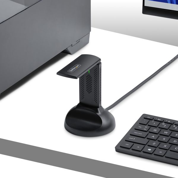 StarTech.com Wi-Fi 6E USB Adapter/Dongle, Voor Desktop/Laptop PC, Wireless NIC met Uitklapbare Antenne, WiFi Adapter Ondersteunt 802.11 b/g/n/ac/ax, 2.4/5/6 GHz Netwerk Compatibel (AX54005A-USB-WIFI-6E)