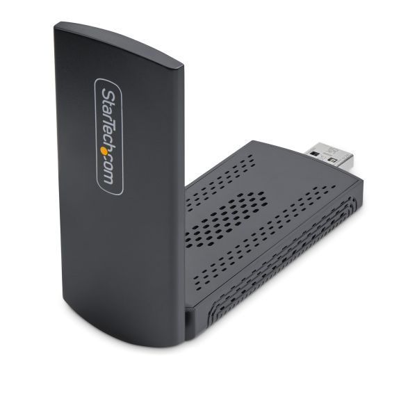 StarTech.com Wi-Fi 6E USB Adapter/Dongle, Voor Desktop/Laptop PC, Wireless NIC met Uitklapbare Antenne, WiFi Adapter Ondersteunt 802.11 b/g/n/ac/ax, 2.4/5/6 GHz Netwerk Compatibel (AX54005A-USB-WIFI-6E)