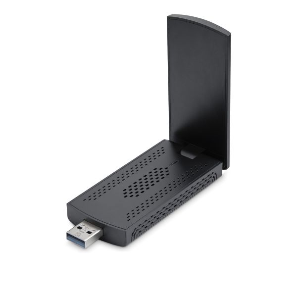 StarTech.com Wi-Fi 6E USB Adapter/Dongle, Voor Desktop/Laptop PC, Wireless NIC met Uitklapbare Antenne, WiFi Adapter Ondersteunt 802.11 b/g/n/ac/ax, 2.4/5/6 GHz Netwerk Compatibel (AX54005A-USB-WIFI-6E)