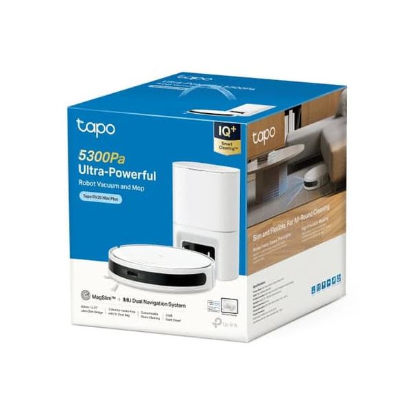 TP-Link Tapo RV20 Max Plus 0,3 l Zakloos Wit (TAPO RV20 MAX PLUS)