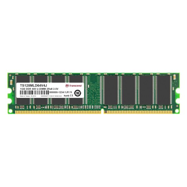 TRANSCEND 1GB SDRAM DDR400 CL3 (TS128MLD64V4J)