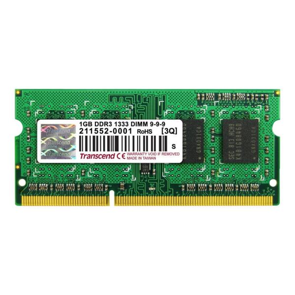 TRANSCEND 1GB DDR3 1333MHz soDIMM IND. (TS128MSK64V3U-I)