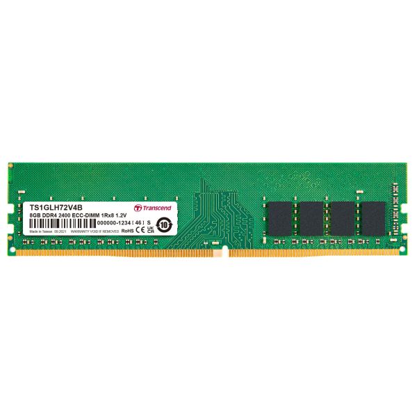 TRANSCEND 8GB DDR4 2400 ECC-DIMM 1Rx8 (TS1GLH72V4B)
