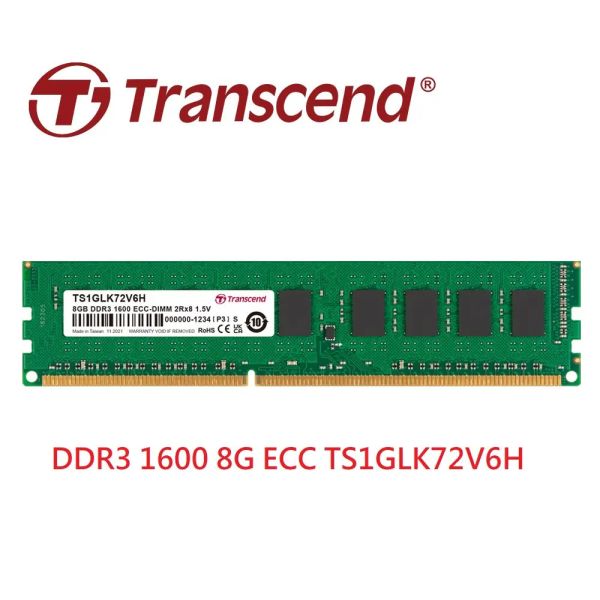 TRANSCEND DIMM TS DDR3  8GB 1600 ECC 1.5 (TS1GLK72V6H)