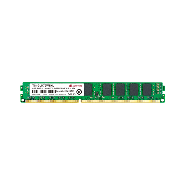 TRANSCEND 8GB DDR3L 1600 ECC-DIMM 2Rx8 (TS1GLK72W6HL)